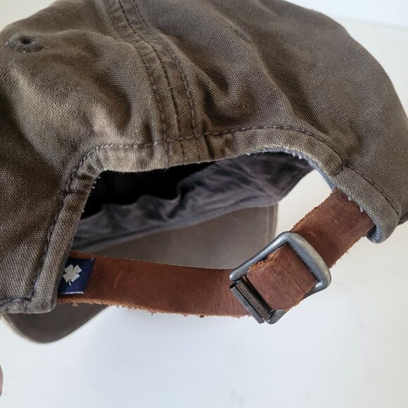 Lucky Brand Bear Head Patch Baseball Cap Hat Distressed One Size FLAW - Picture 12 of 13